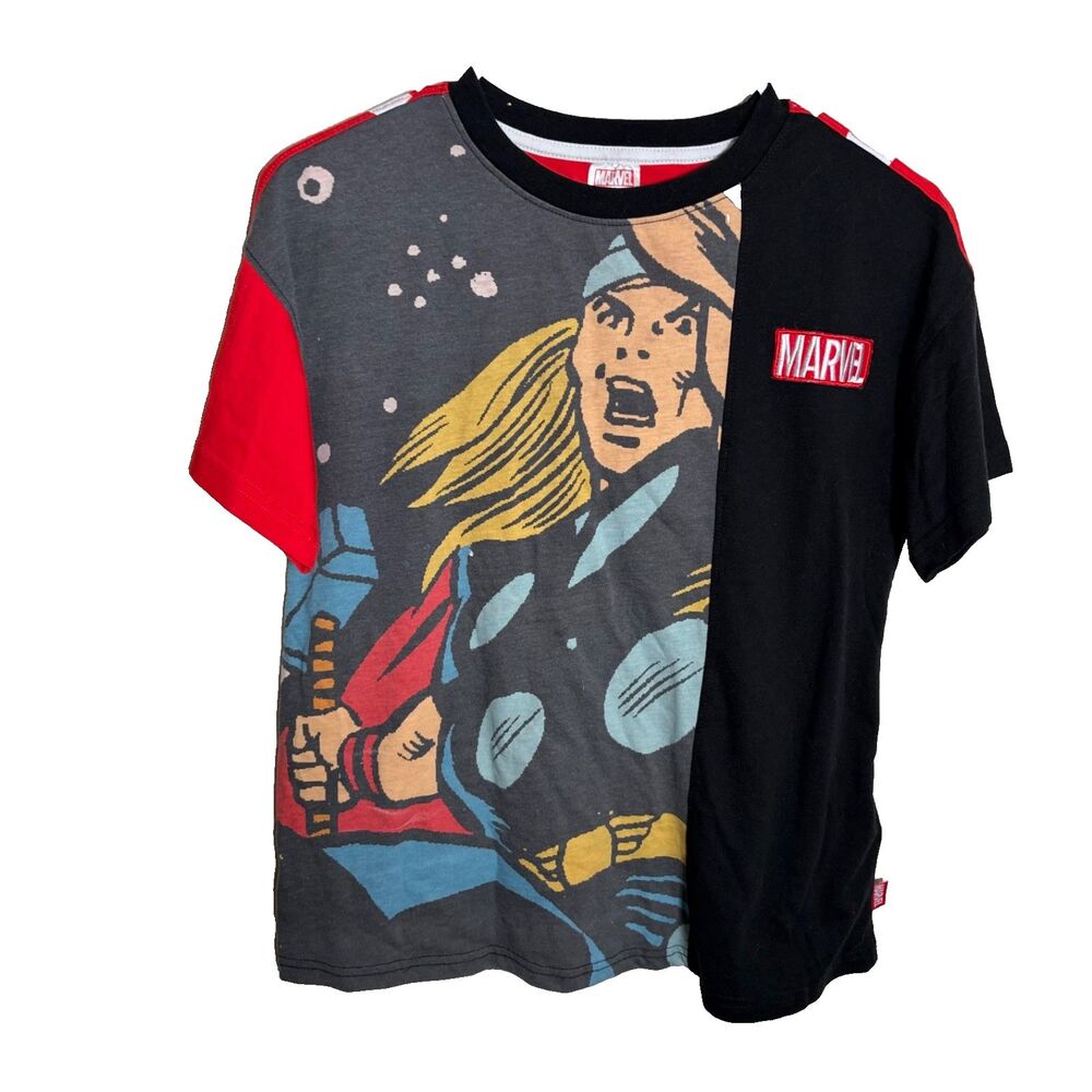 Disney Marvel Thor Comic Book Shirt Women's Small Graphic Tee Short Sleeve
